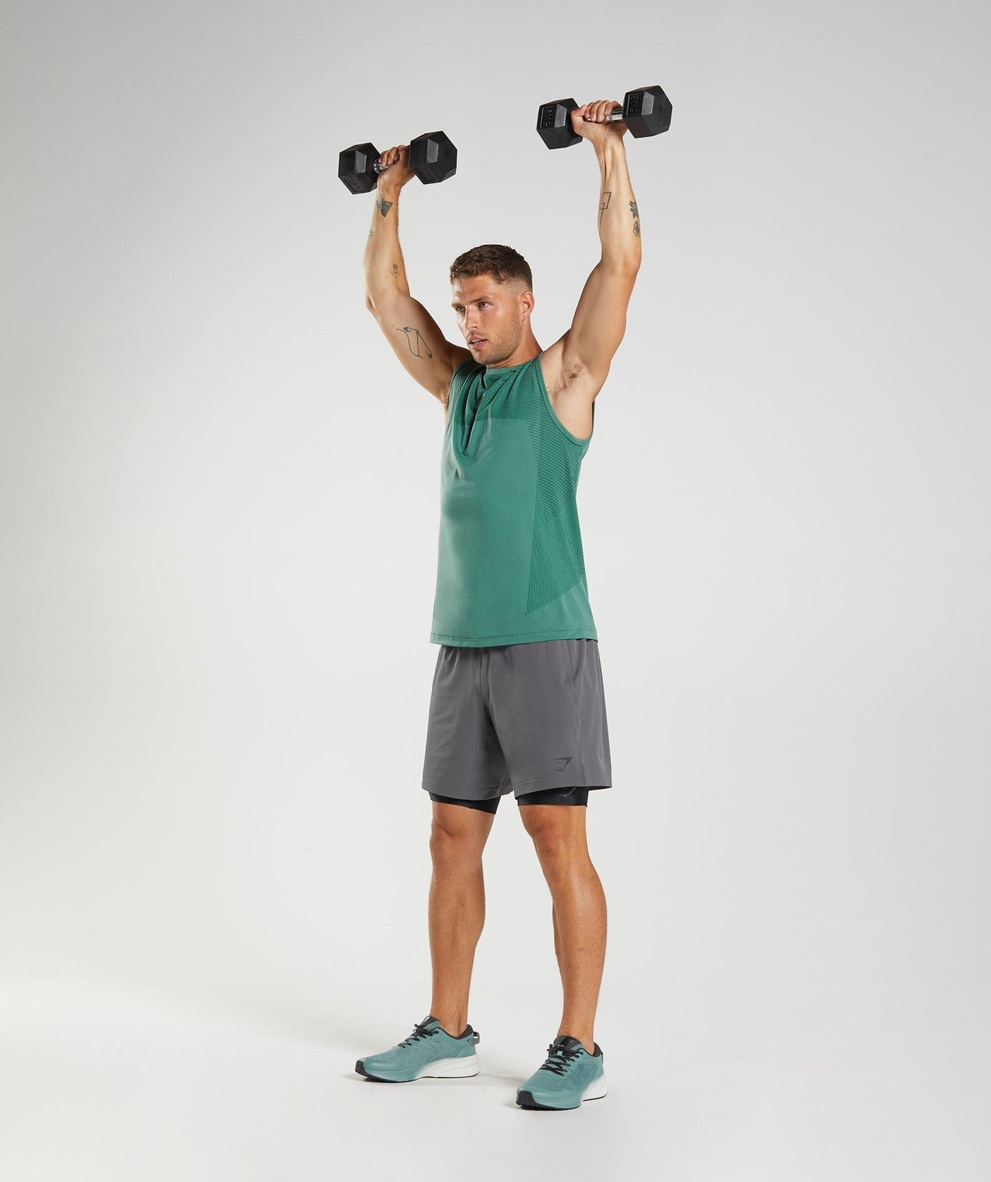 Gymshark Apex Seamless Tank - Hoya Green/Woodland Green