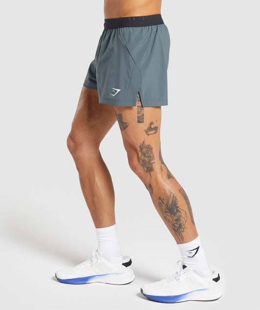 Gymshark Sport Run 3" Short - Titanium Blue