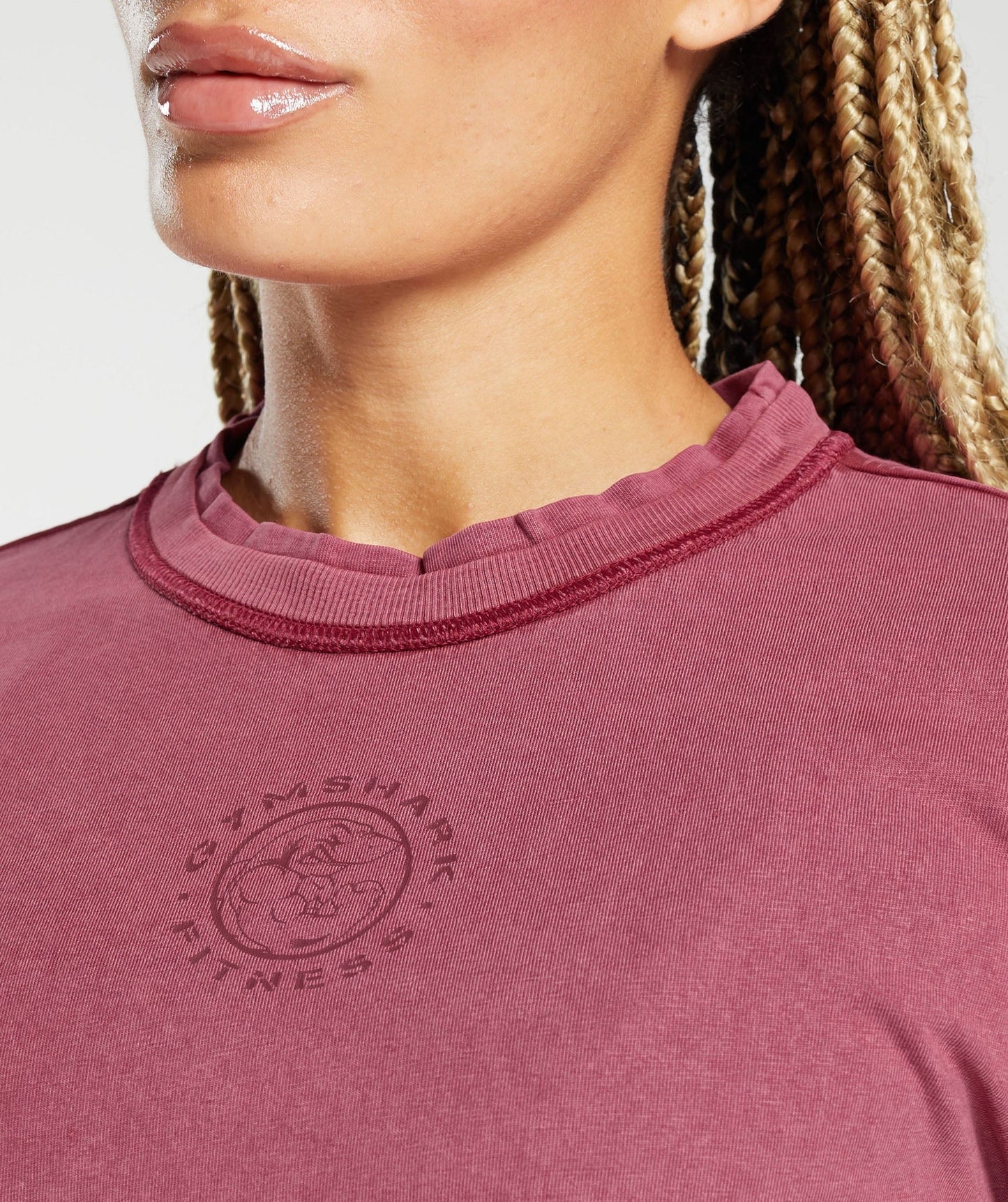 Gymshark Legacy Washed Crop Top - Raspberry Pink