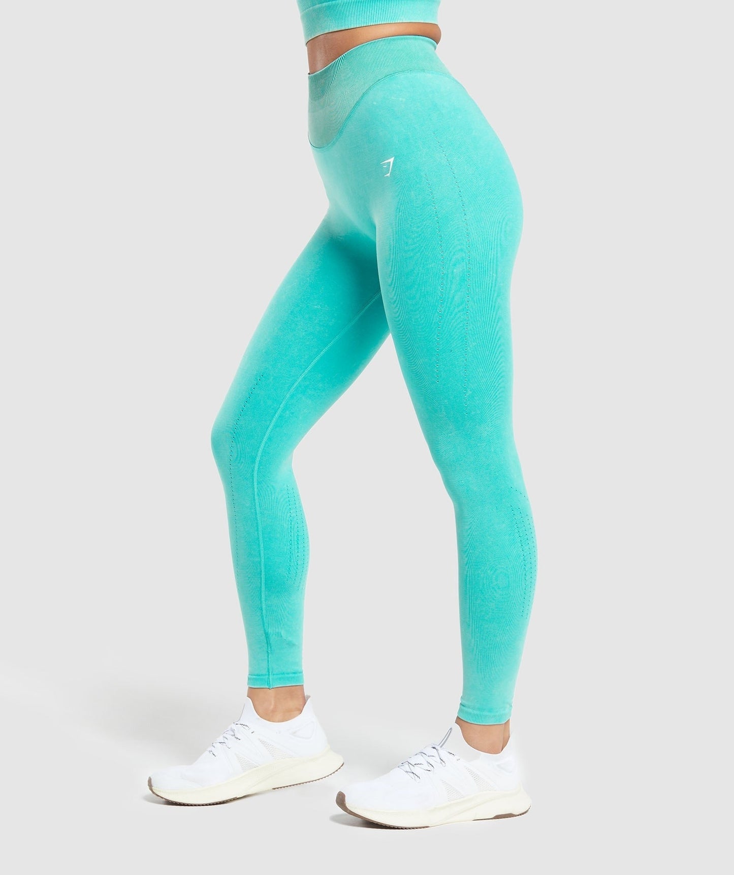 Gymshark Sweat Seamless Washed Leggings - Capri Blue