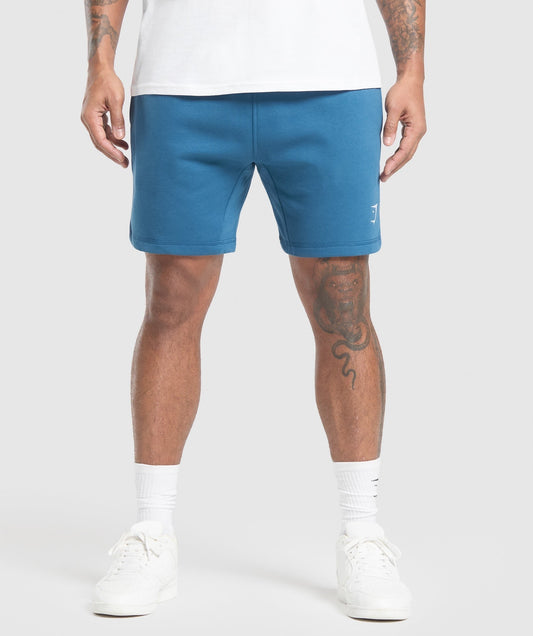 Gymshark Crest 7" Shorts - Success Blue