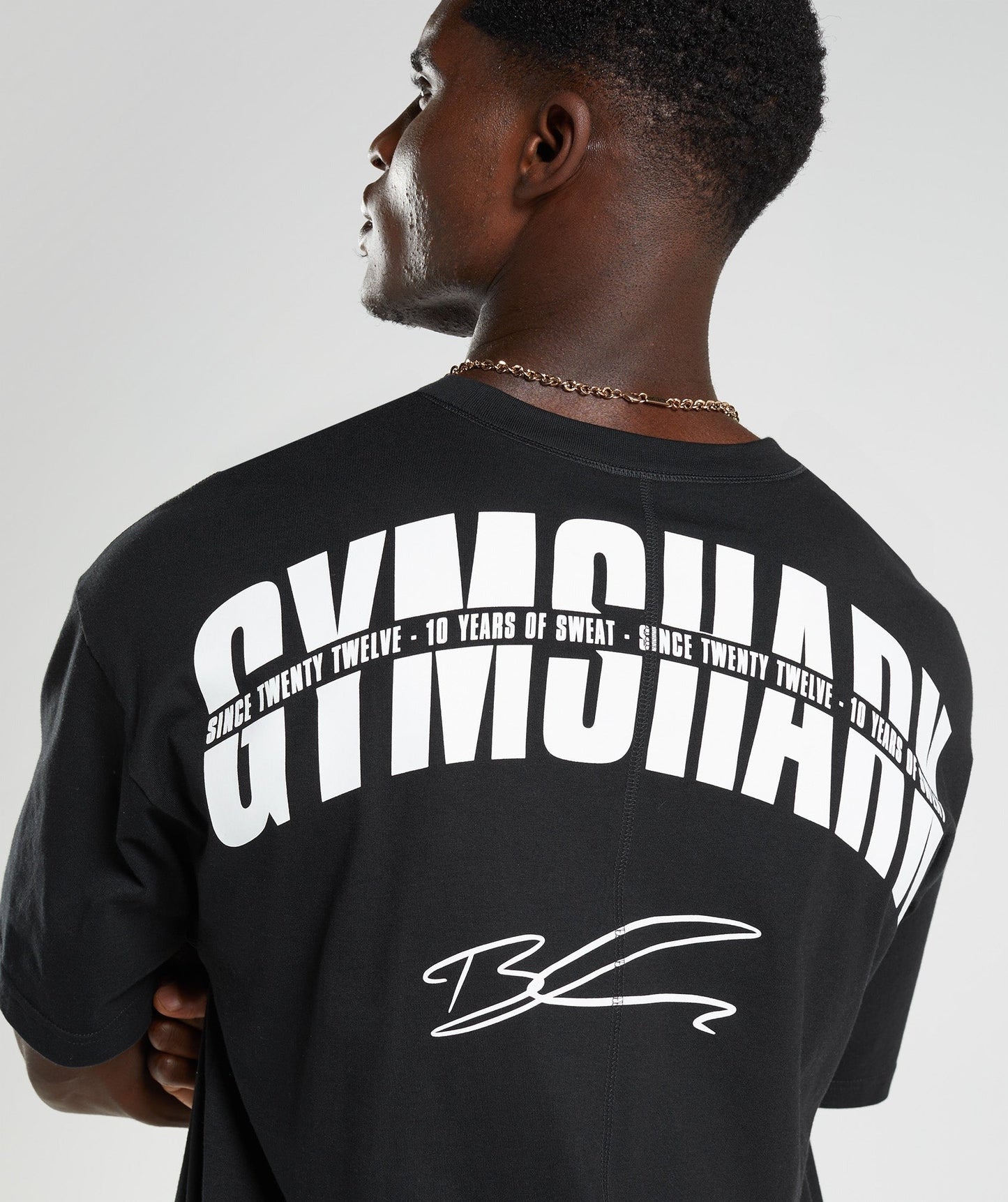 Gymshark GS10 Year Oversized T-Shirt - Black