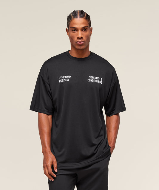 Gymshark S&C Graphic T-Shirt - Black