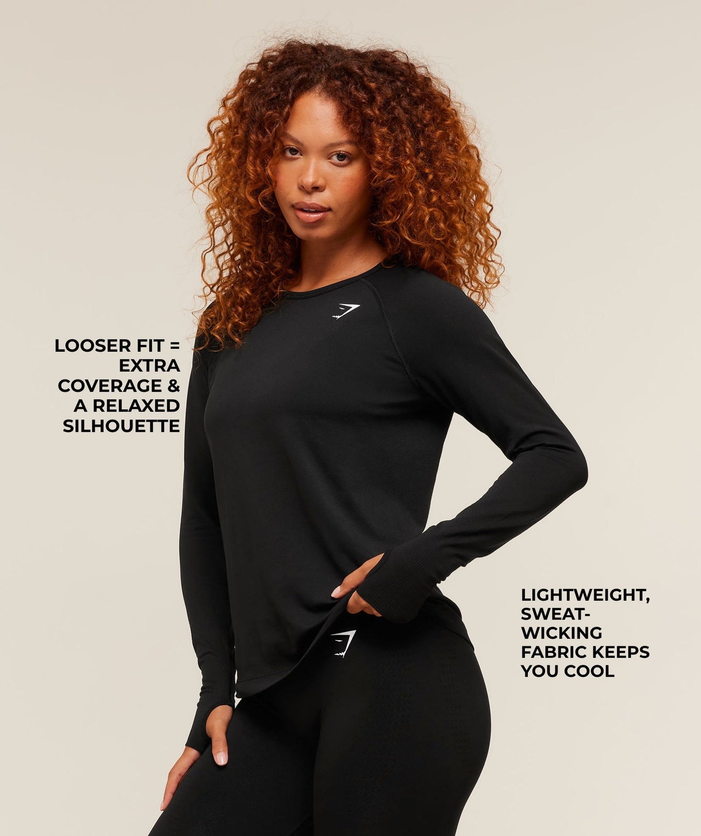 Gymshark Vital Seamless Light Long Sleeve Top - Black