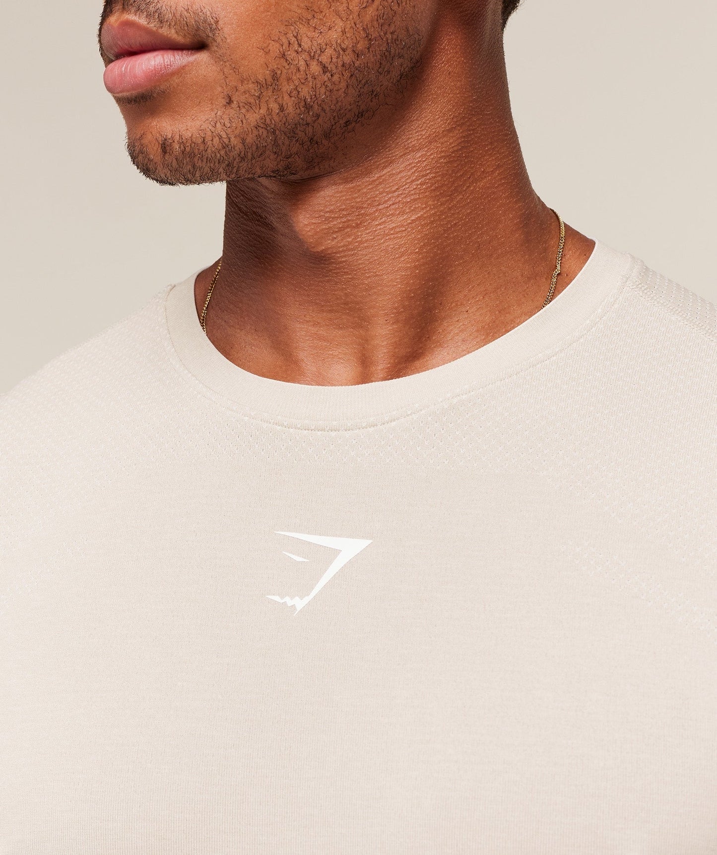 Gymshark Lightweight Seamless Tank - Pebble Grey/White