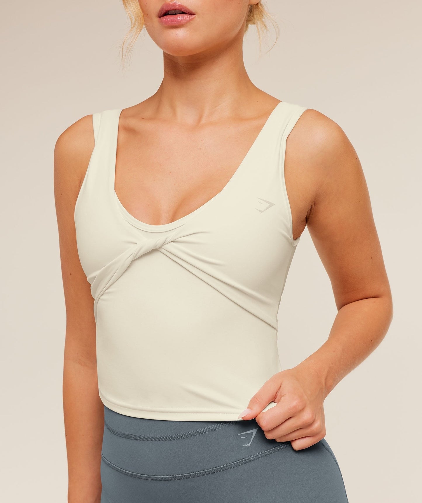 Gymshark Crossover Back Tank - Soft White