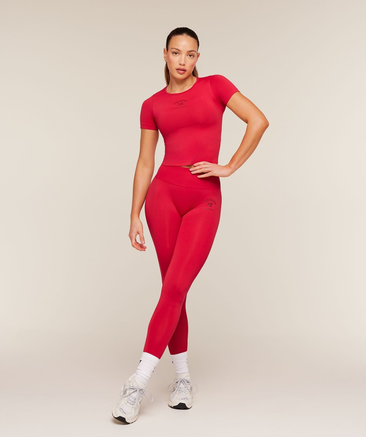 Gymshark Everyday Seamless Graphic Leggings - Conditioning Red