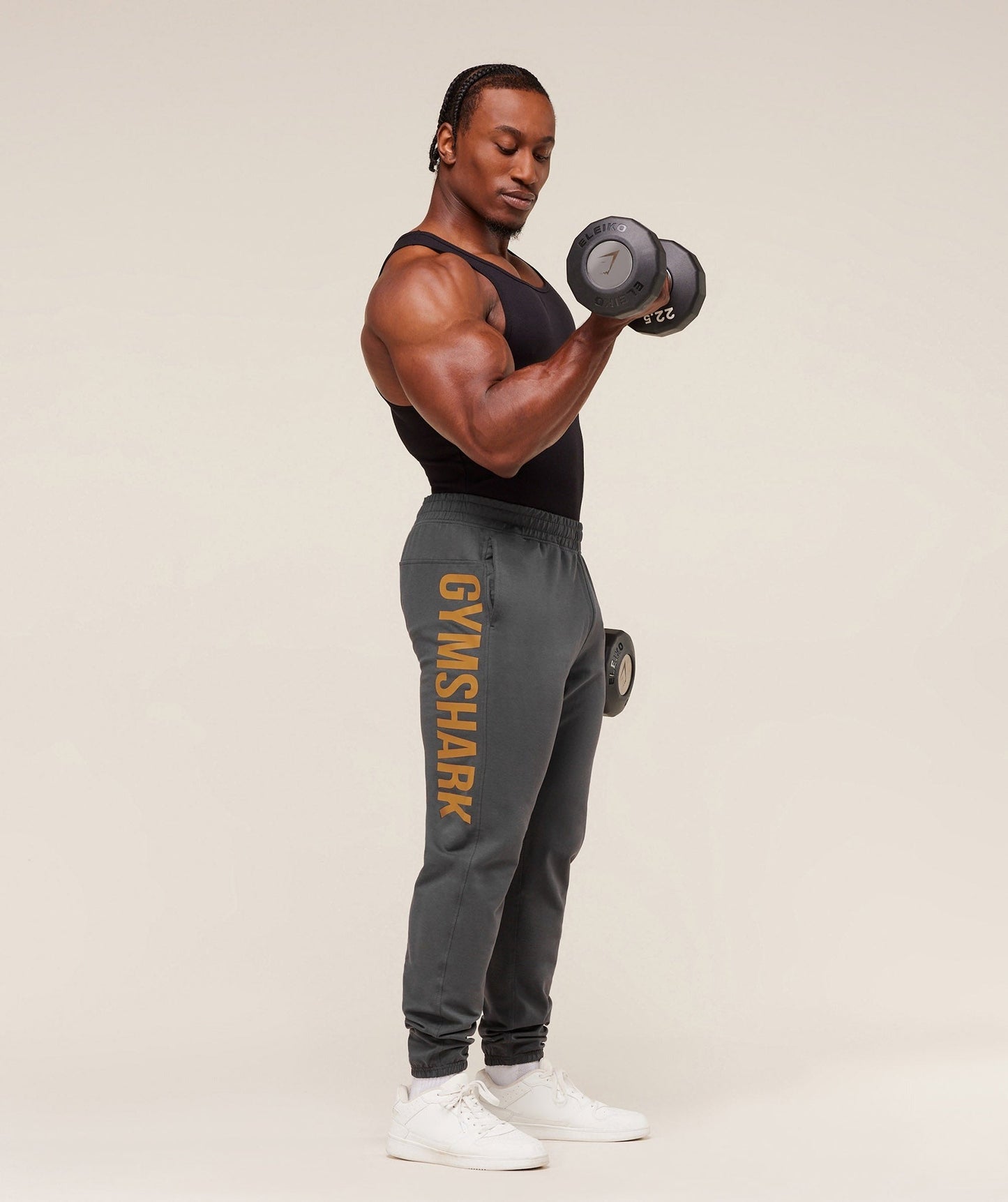 Gymshark Prime Joggers - Grey/Antique Gold