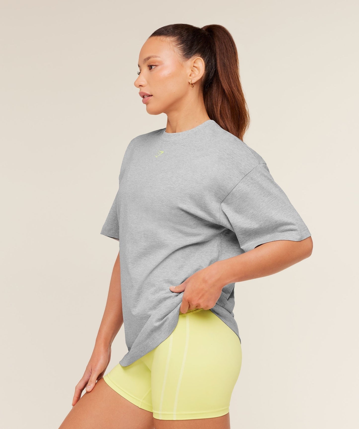Gymshark Glutey Calls Graphic T-Shirt - Light Grey Core Marl