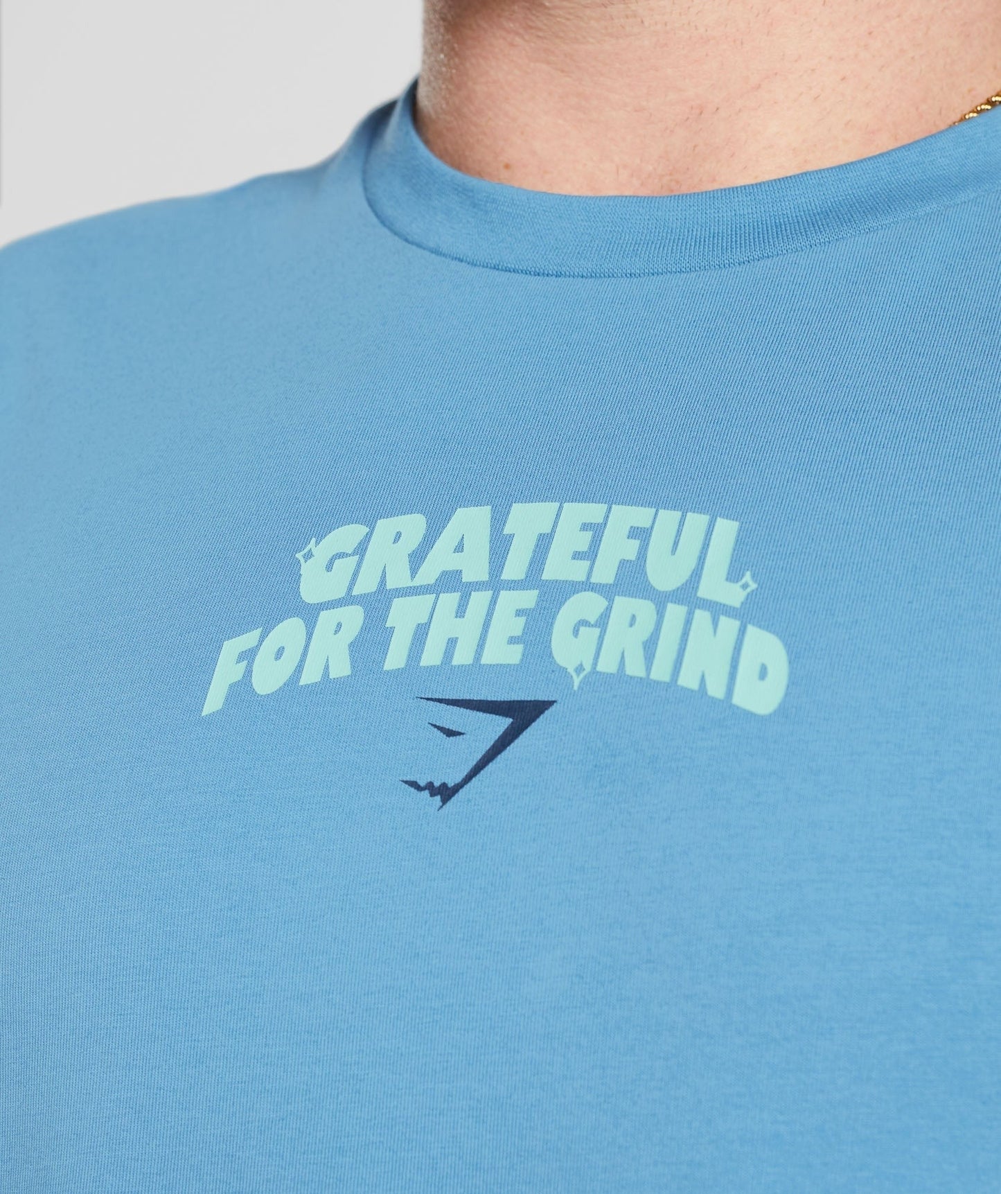 Gymshark Noah Ohlsen Oversized Sun T-Shirt - Coastal Blue