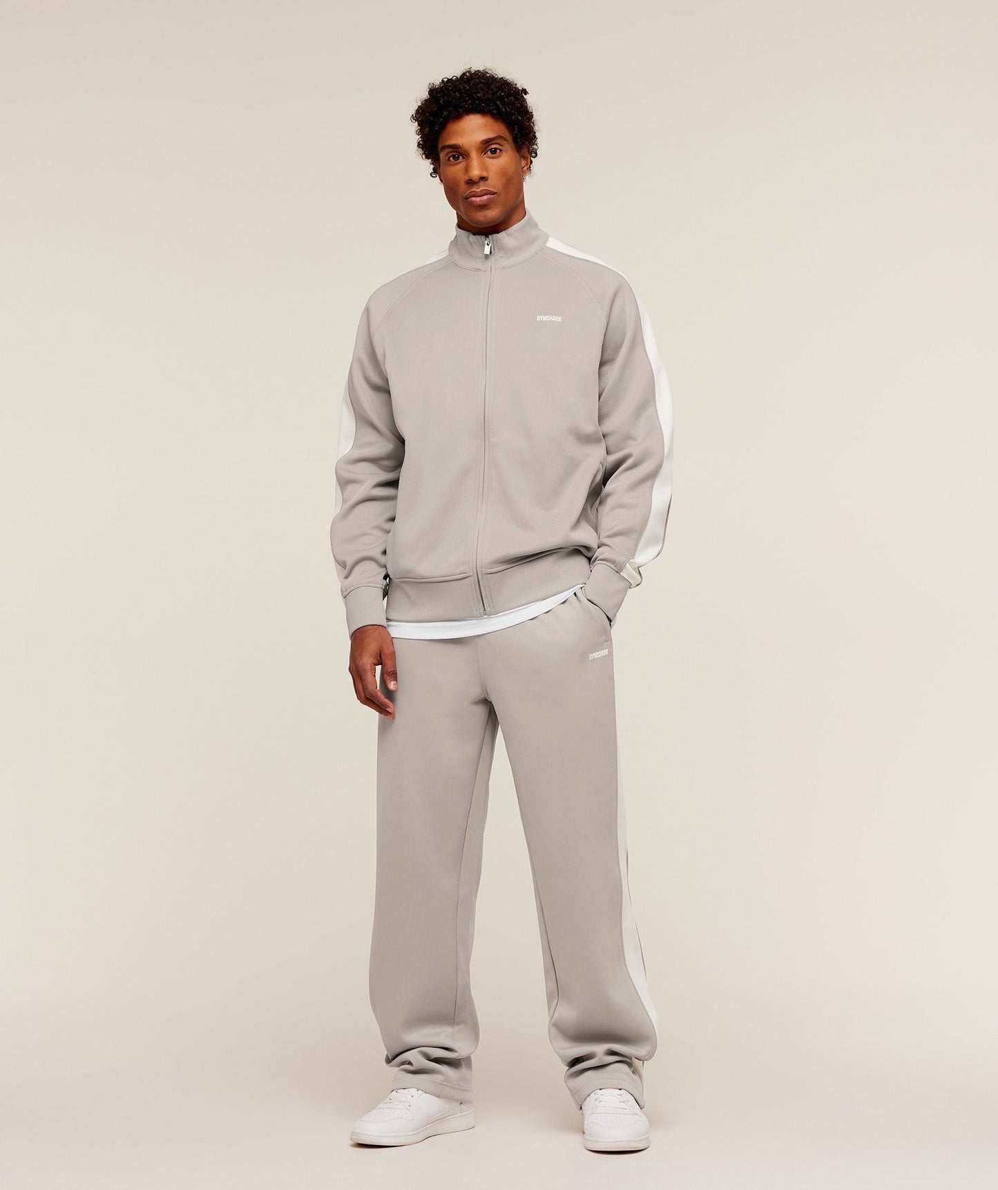 Gymshark Tricot Track Jacket - Mushroom Grey