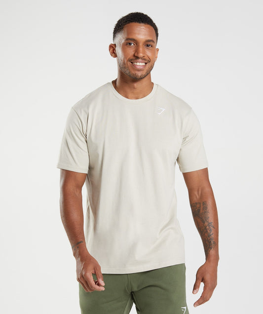 Gymshark Crest T-Shirt - Pebble Grey