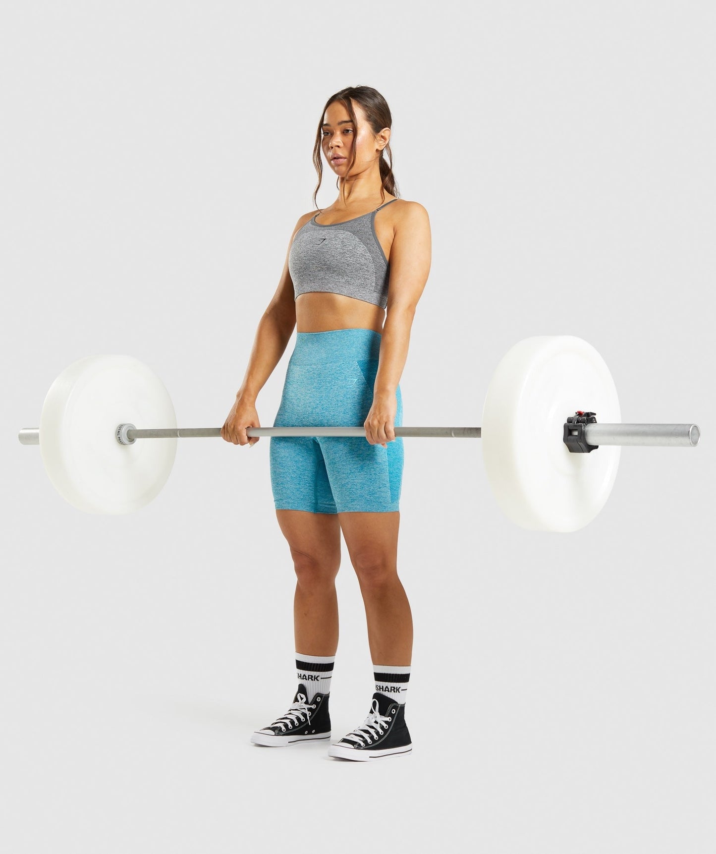 Gymshark Flex Strappy Sports Bra - Charcoal Grey Marl