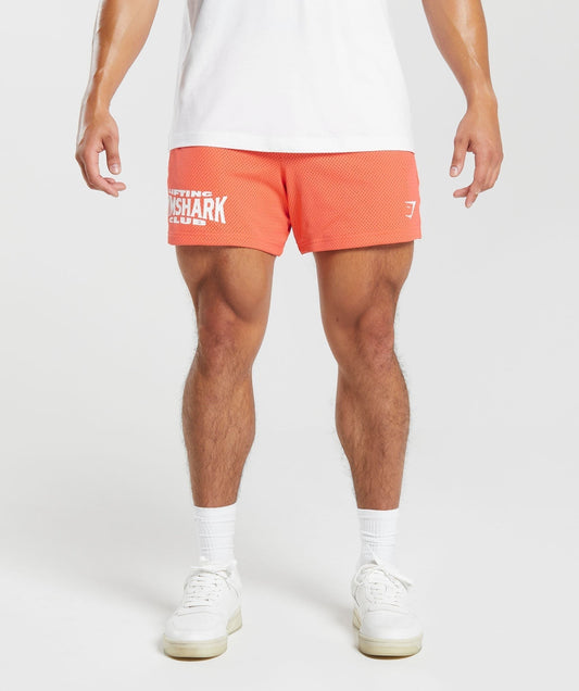Gymshark Mesh 5" Shorts - Solstice Orange