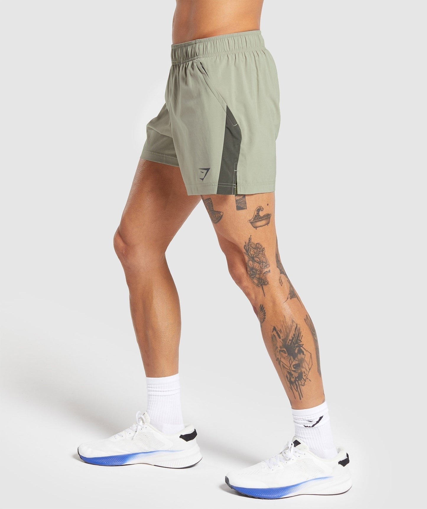 Gymshark Sport 5" Shorts - Chalk Green/Strength Green