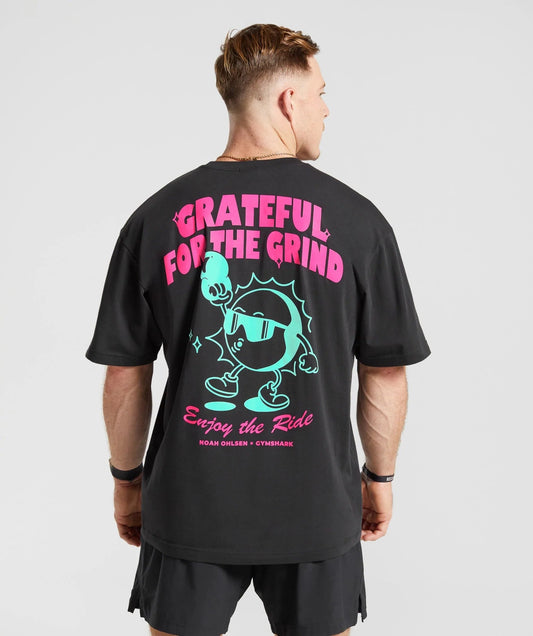 Gymshark Noah Ohlsen Oversized Sun T-Shirt - Black