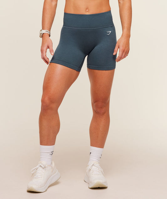 Gymshark Interval Seamless Shorts - Stealth Blue