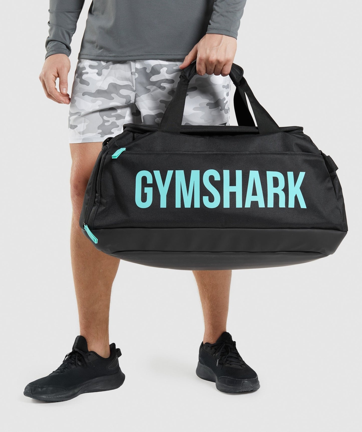 Gymshark Lifting Club Gym Bag - Black/Turquoise