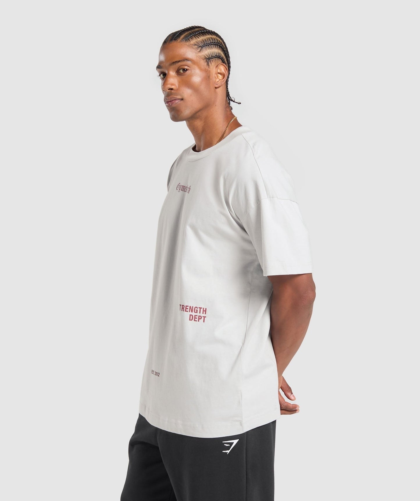 Gymshark Strength Dept Graphic T-Shirt - Metal Grey