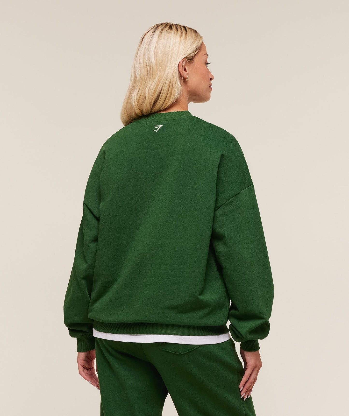 Gymshark Collegiate Graphic Crew Neck Pullover - Athletic Green