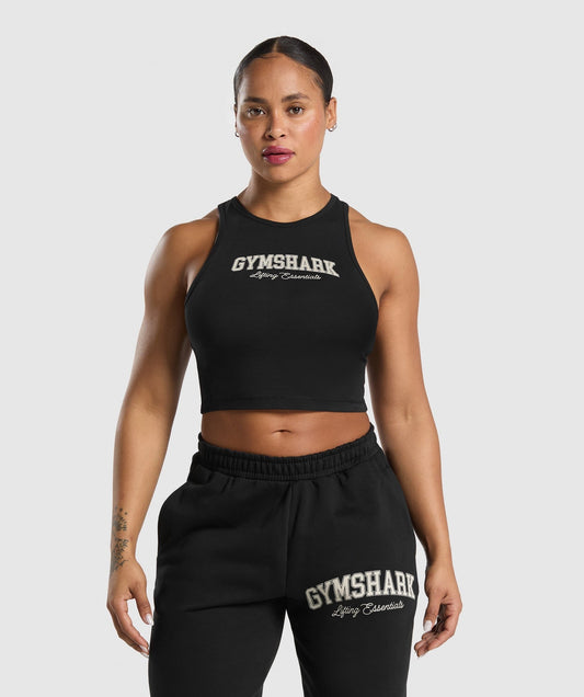 Gymshark Lifting Essentials Graphic Tank - Black