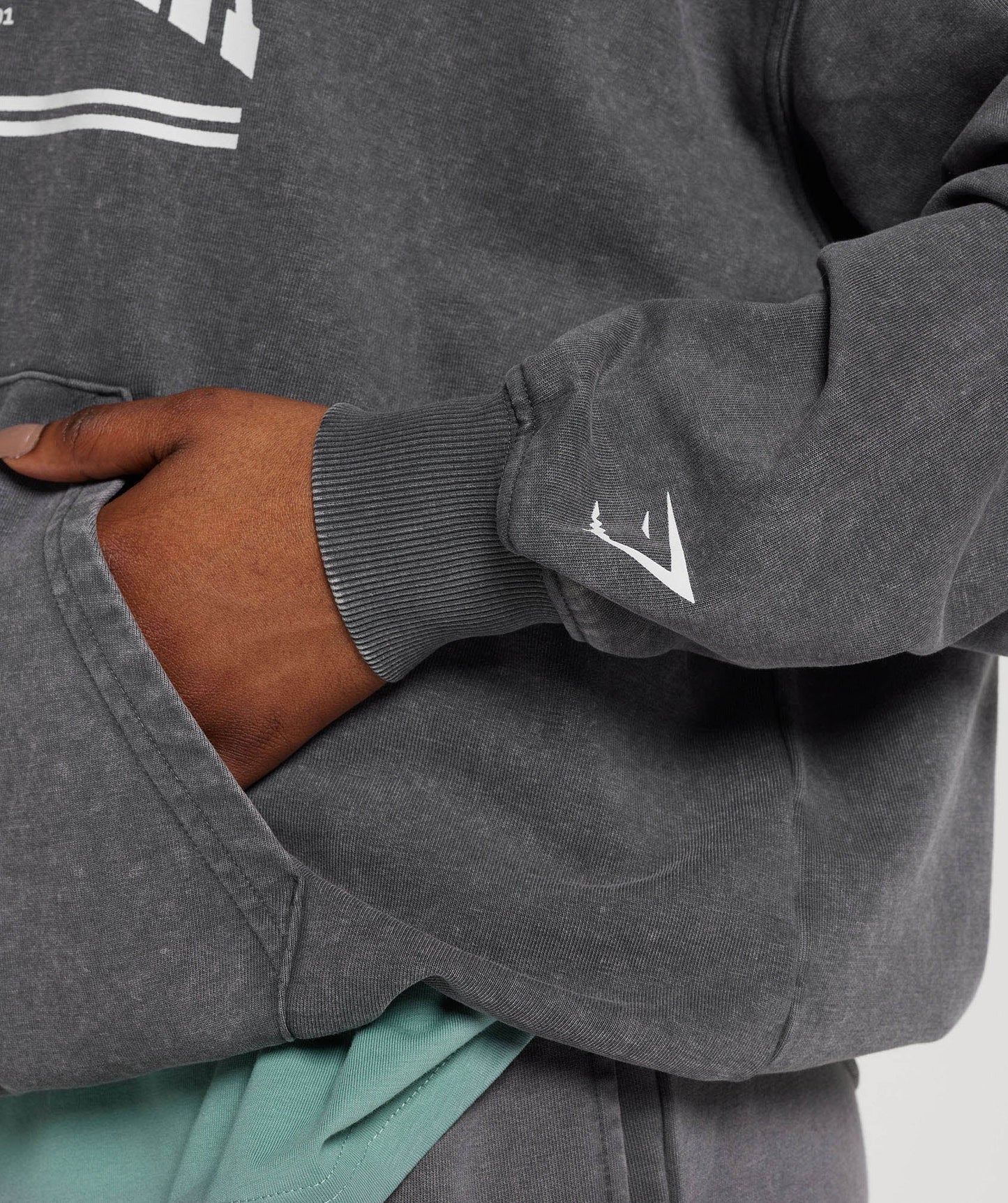 Gymshark Collegiate Oversized Hoodie - Silhouette Grey