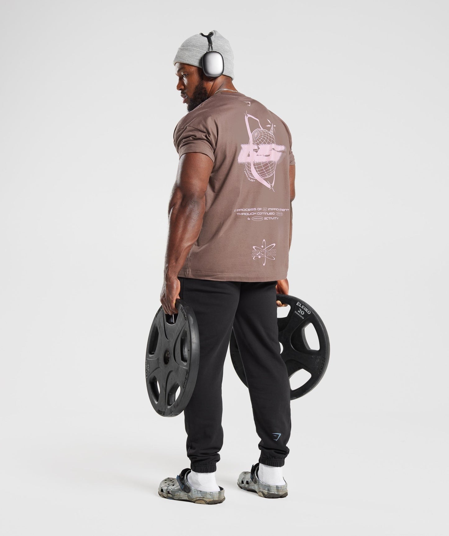Gymshark Intergalactic Lifting Oversized T-Shirt - Walnut Mauve