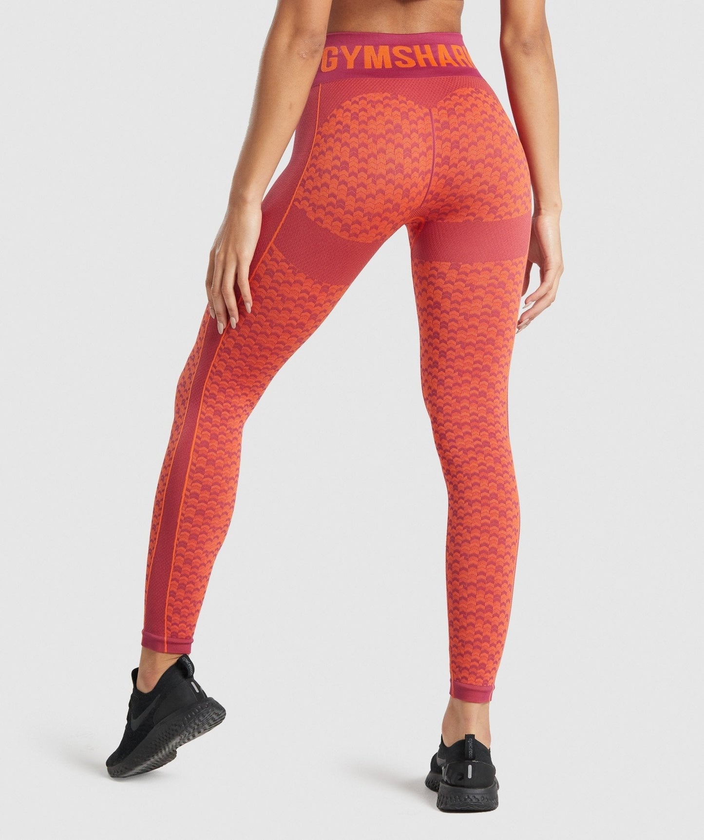 Gymshark WTFlex Seamless High Waisted Leggings - Chevron | Pink