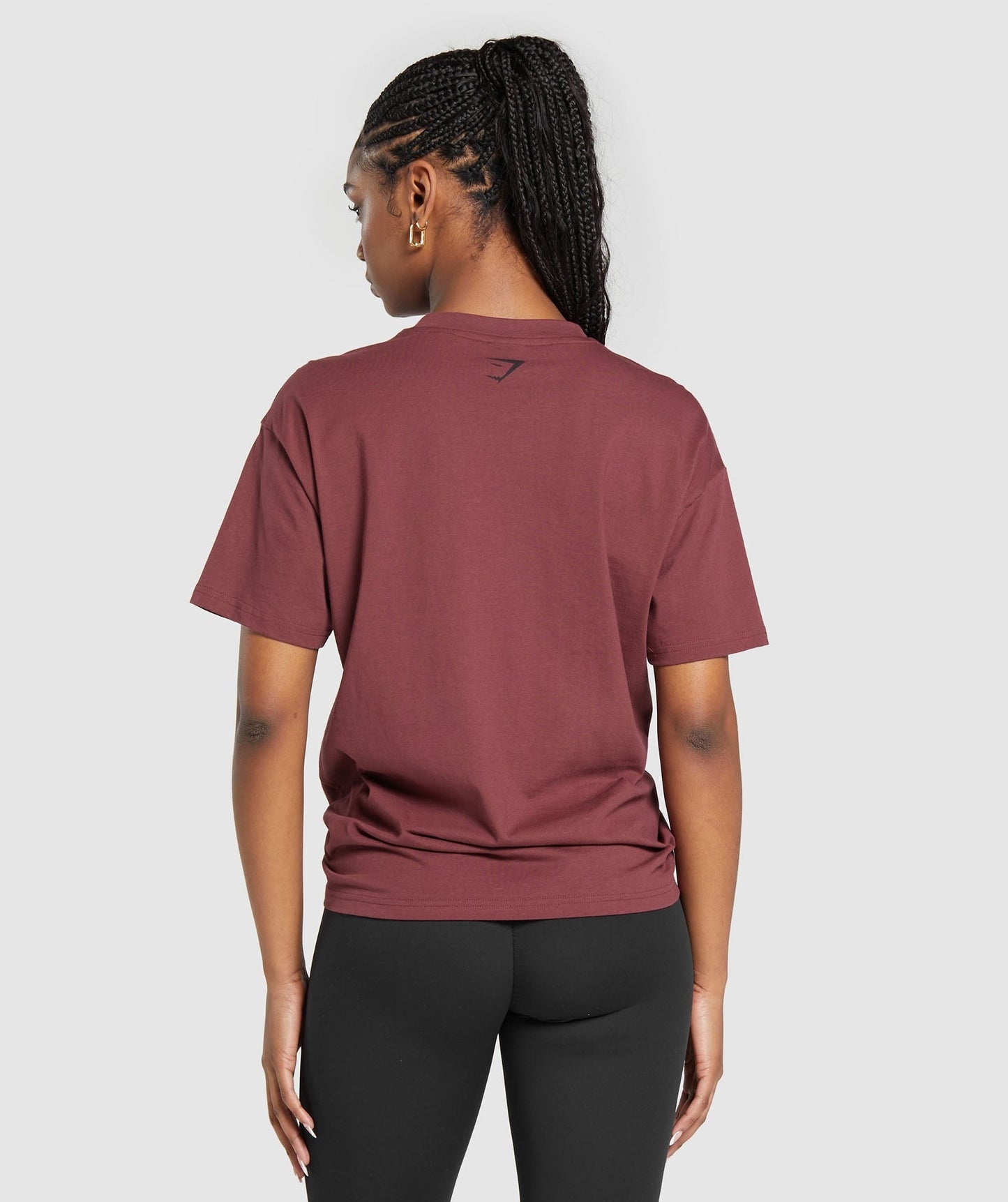 Gymshark Built Oversized T-Shirt - Washed Burgundy
