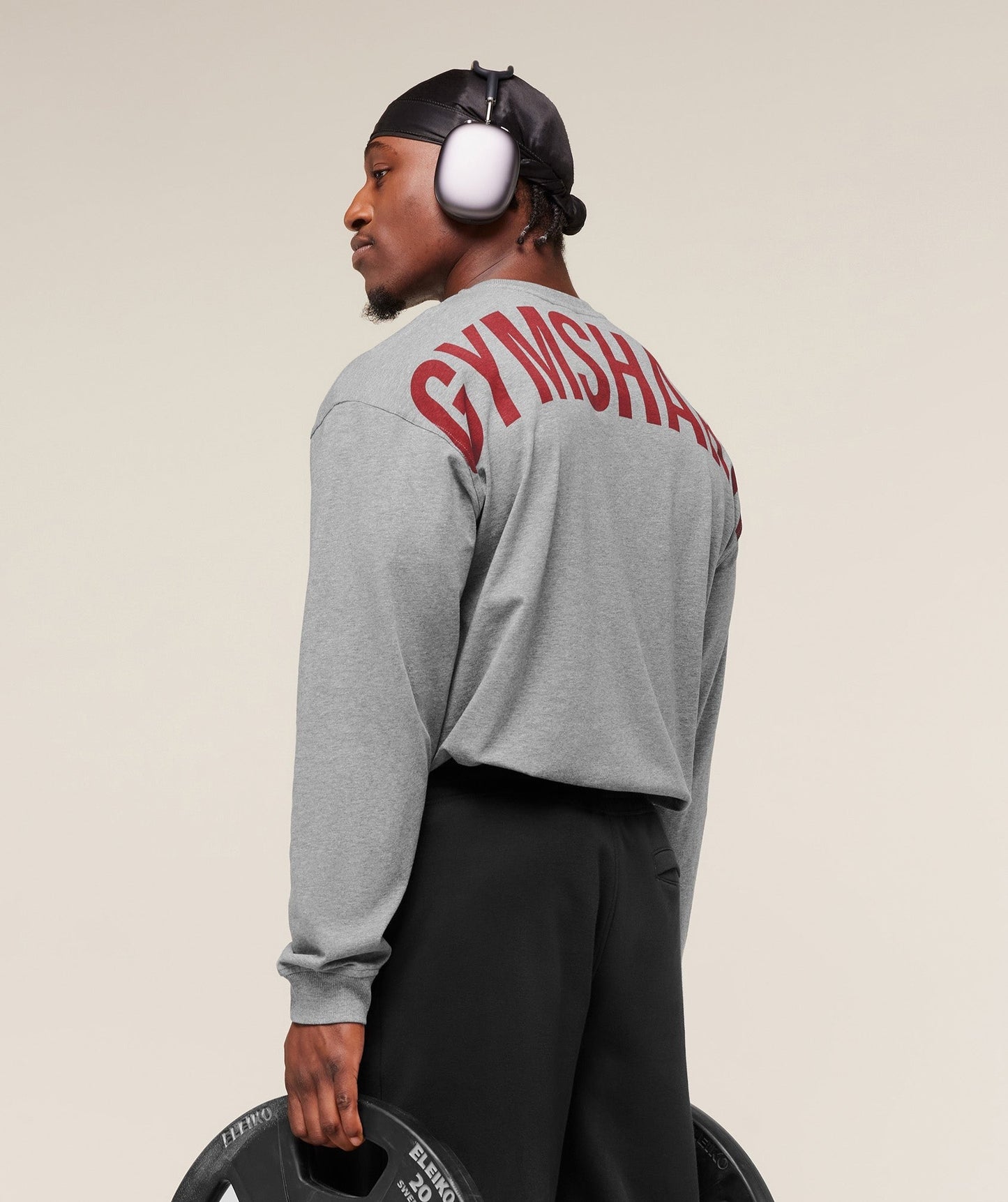 Gymshark Power Long Sleeve T-Shirt - Charcoal Core Marl