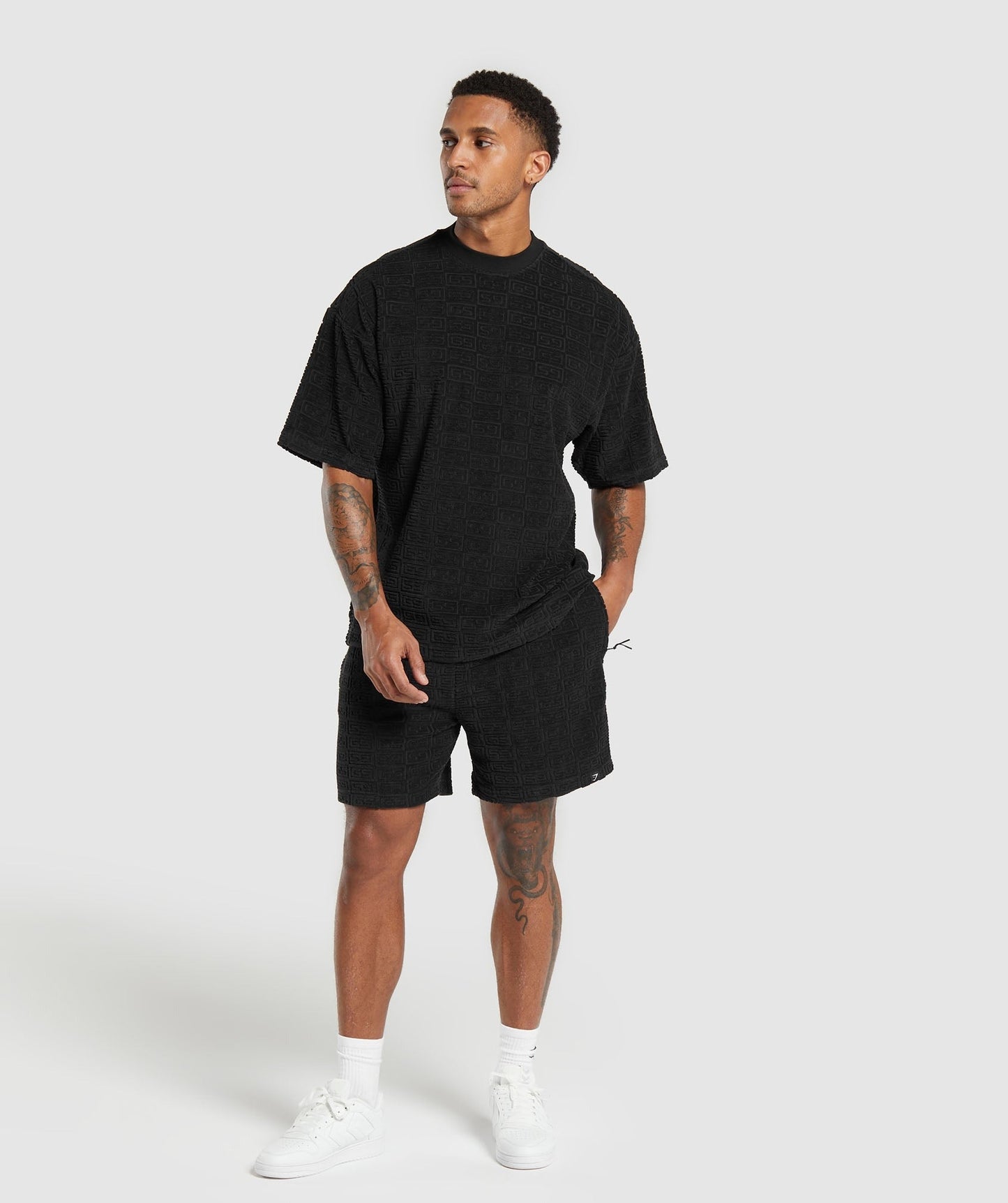 Gymshark Towelling 7" Shorts - Black