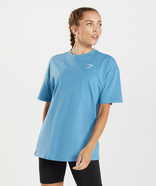 Gymshark Training Oversized T-Shirt - Coastal Blue