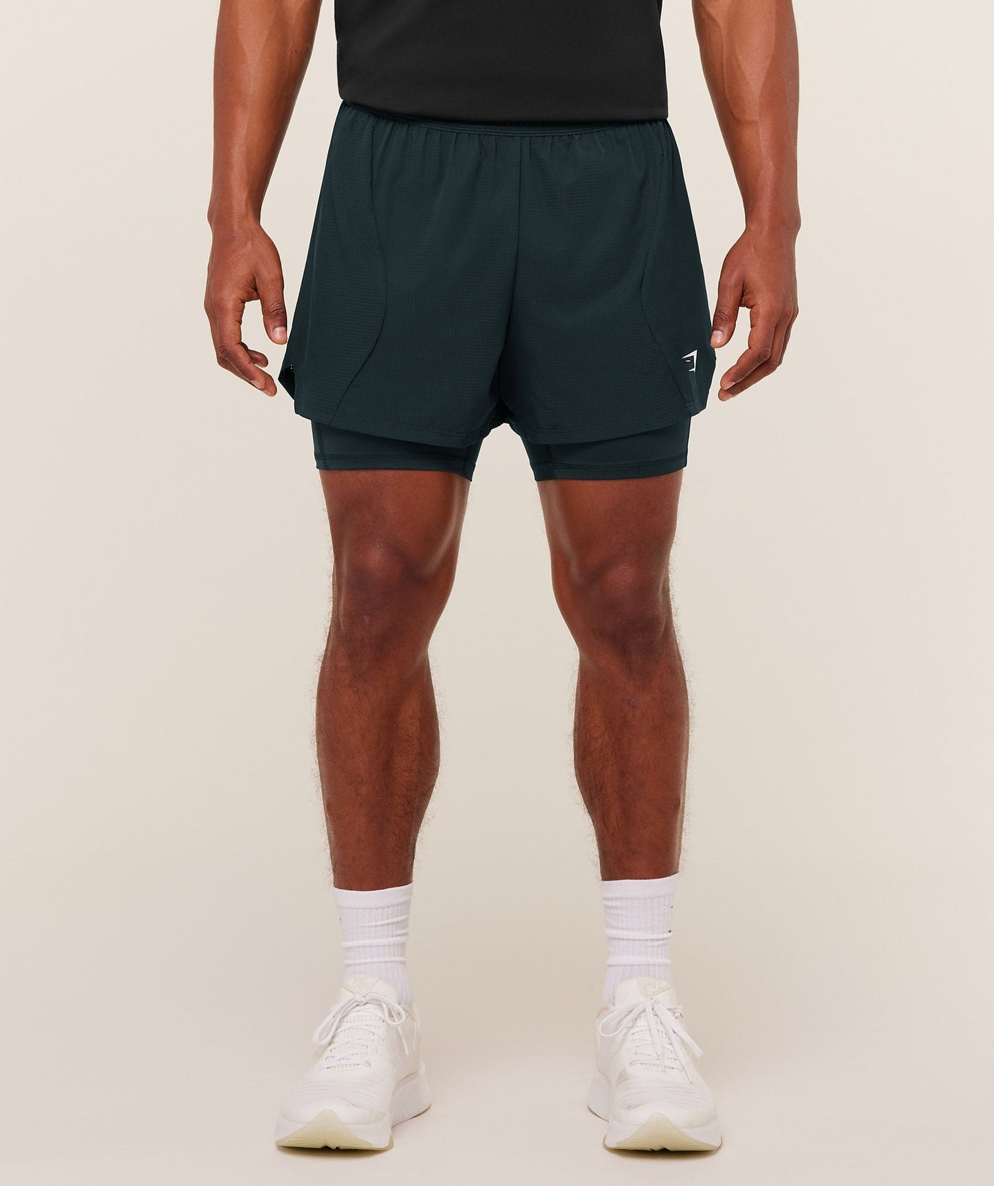 Gymshark Running 4" 2in1 Shorts - Deep Petrol Blue