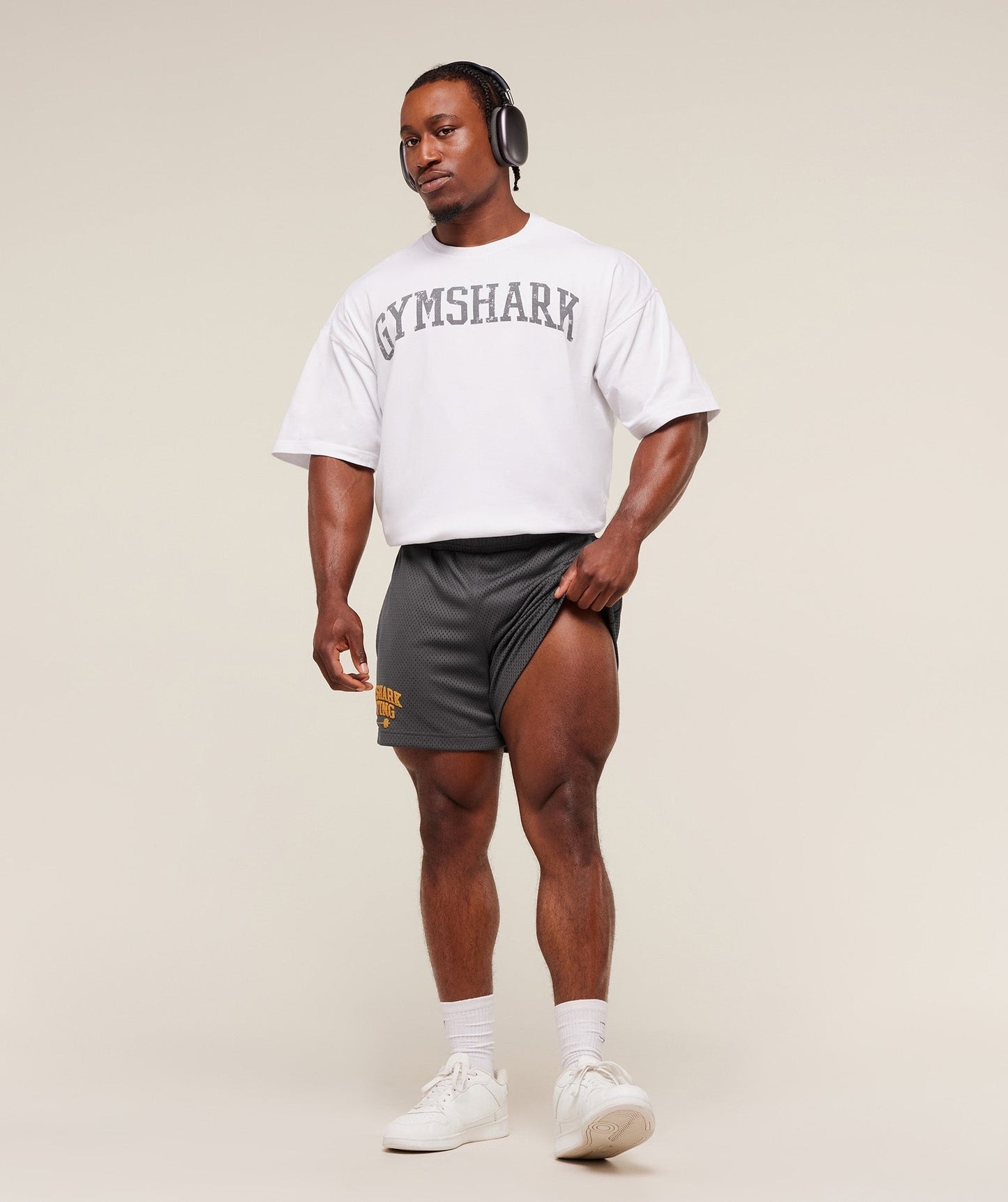 Gymshark Lifting Barbell Mesh 5" Short - Grey