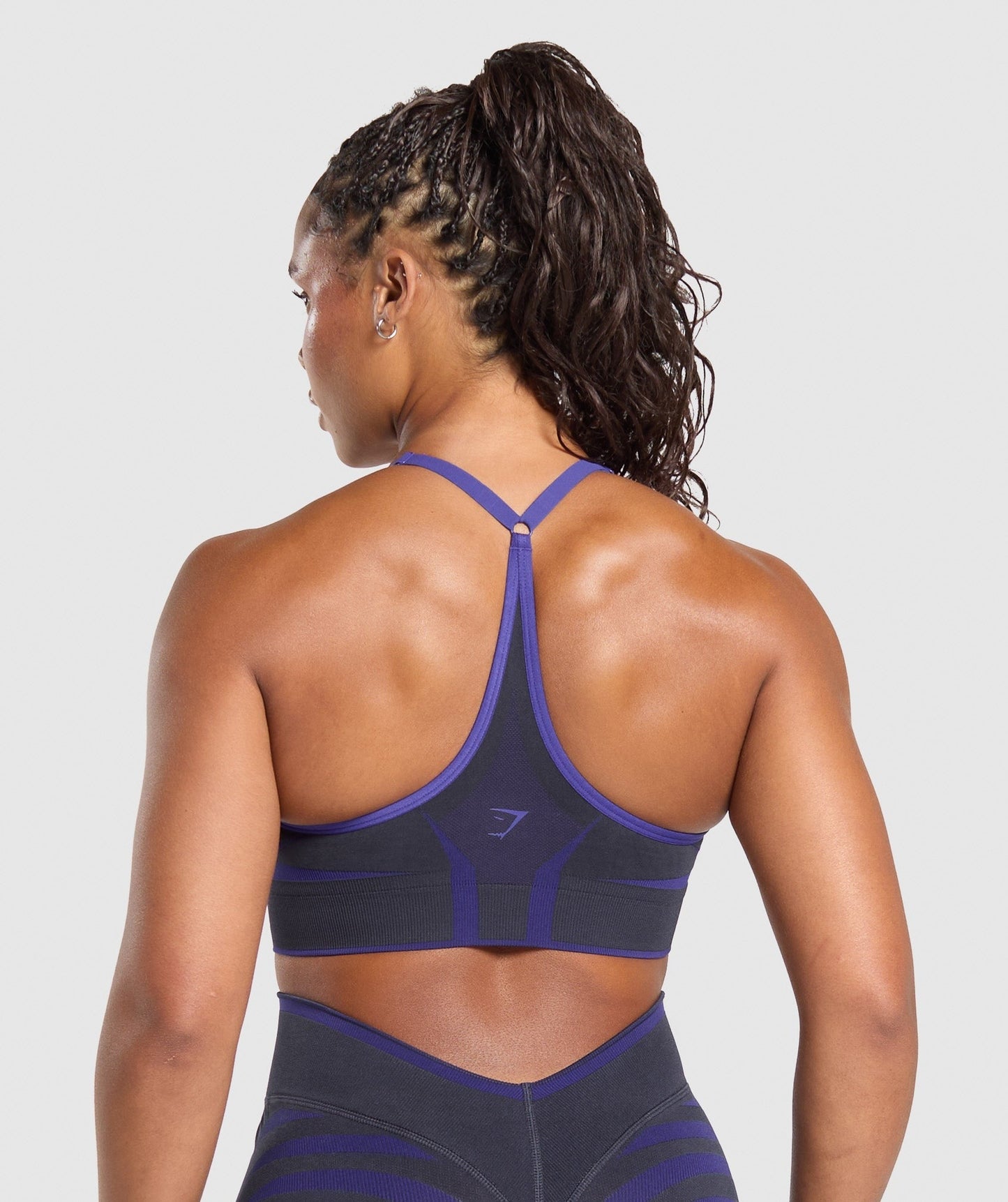 Gymshark Apex Lift Seamless Sports Bra - Heavy Blue/Cobalt Purple