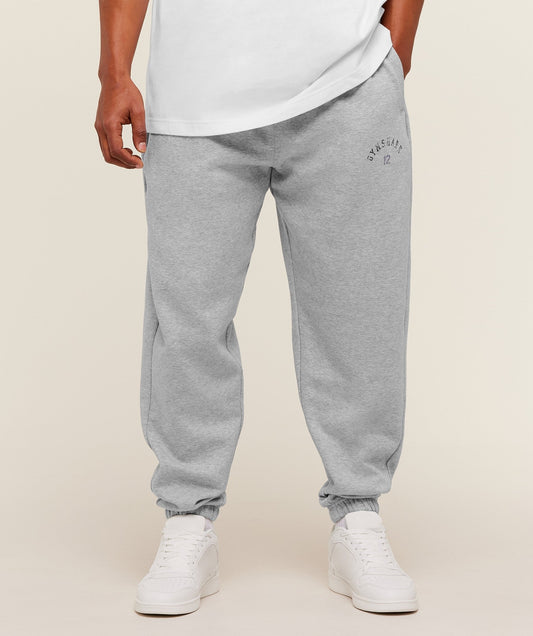 Gymshark 12 Graphic Joggers - Light Grey Core Marl