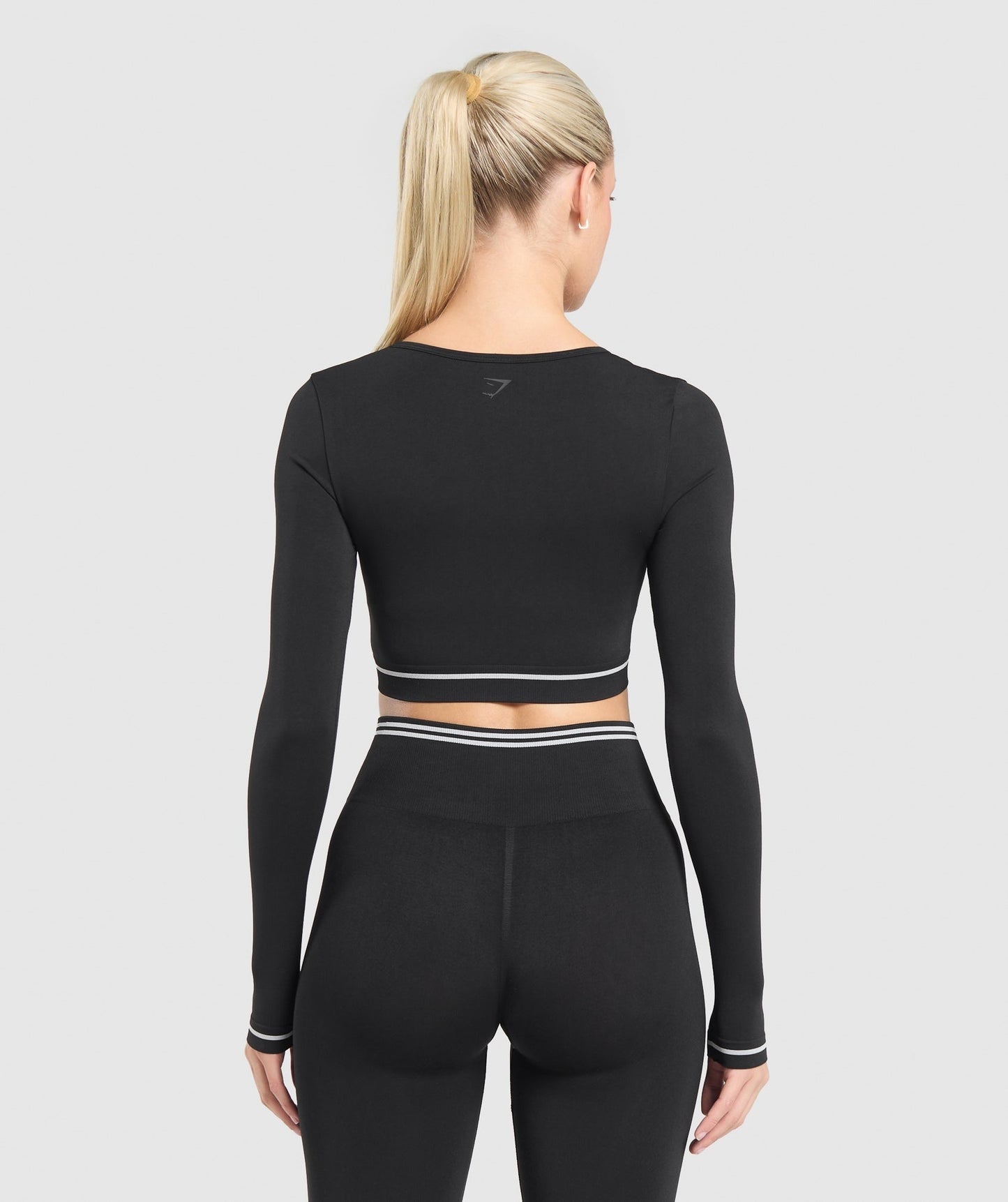 Gymshark Contrast Seamless Crop Top - Black