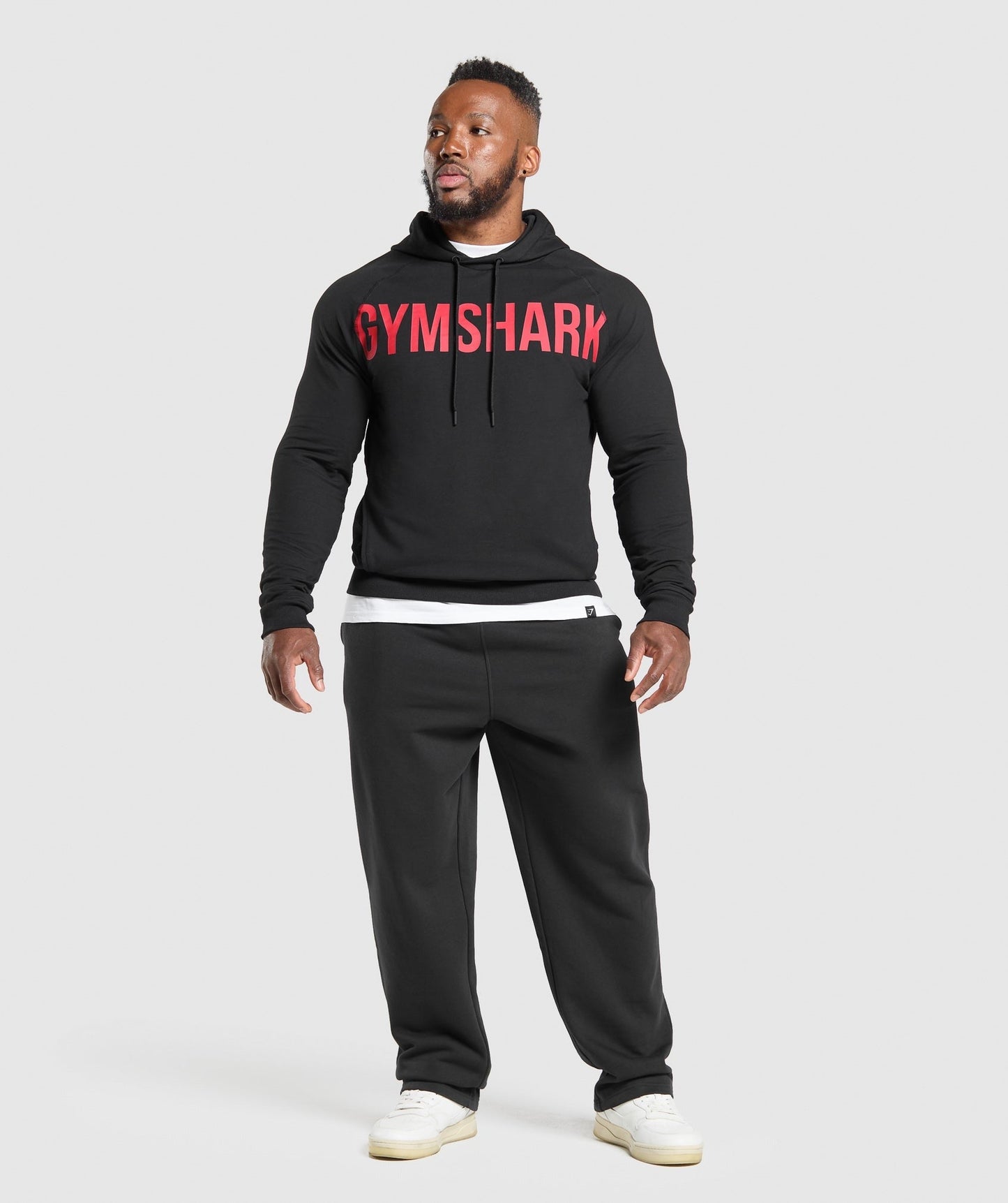 Gymshark Prime Hoodie - Black/Vivid Red