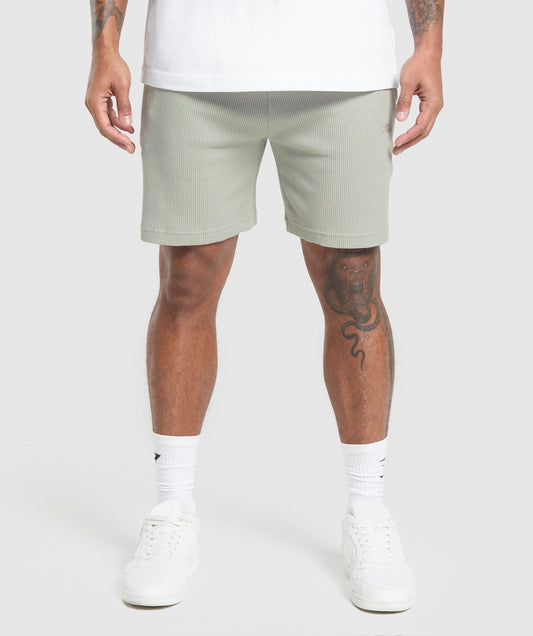 Gymshark Waffle Shorts - Stone Grey