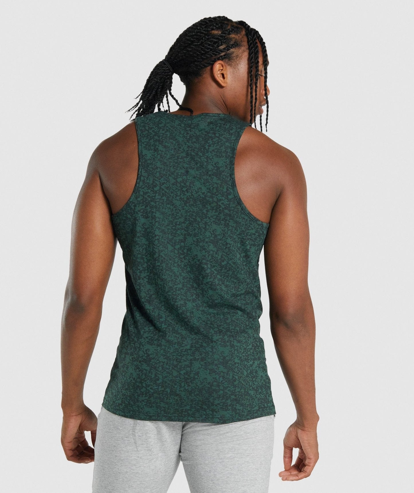 Gymshark Critical Tank - Dark Green Print