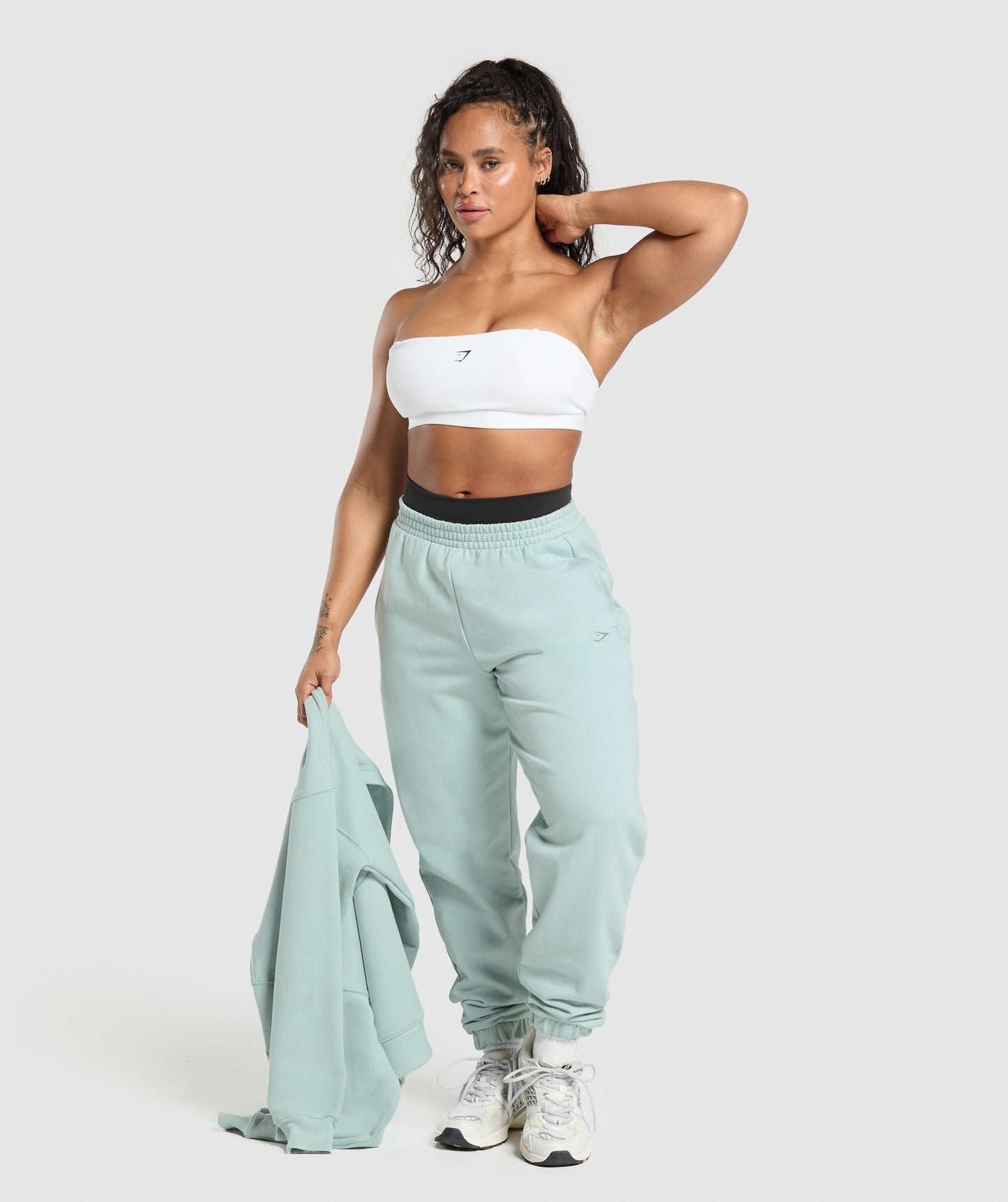 Gymshark Back Gains Graphic Joggers - Morning Blue