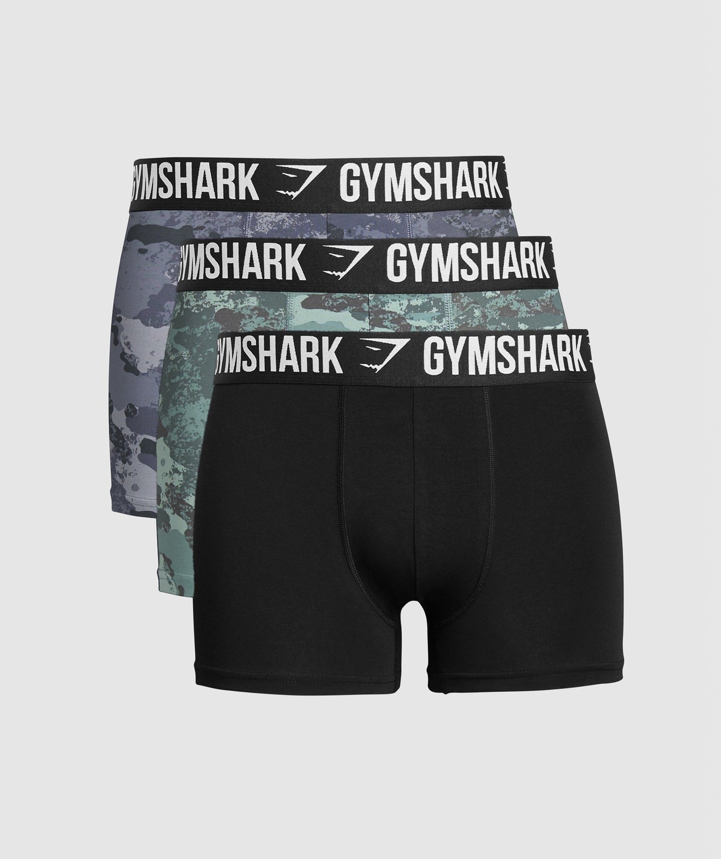 Gymshark Boxer Brief 3PK - Blue Surf/Denim Grey/Black