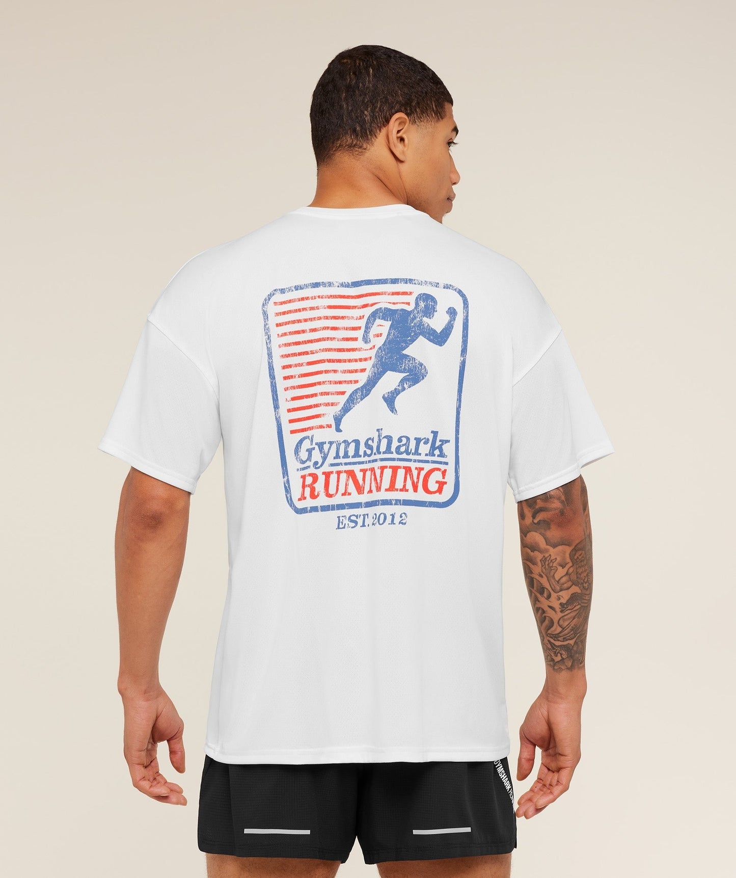 Gymshark Run Club Graphic T-Shirt - GS White