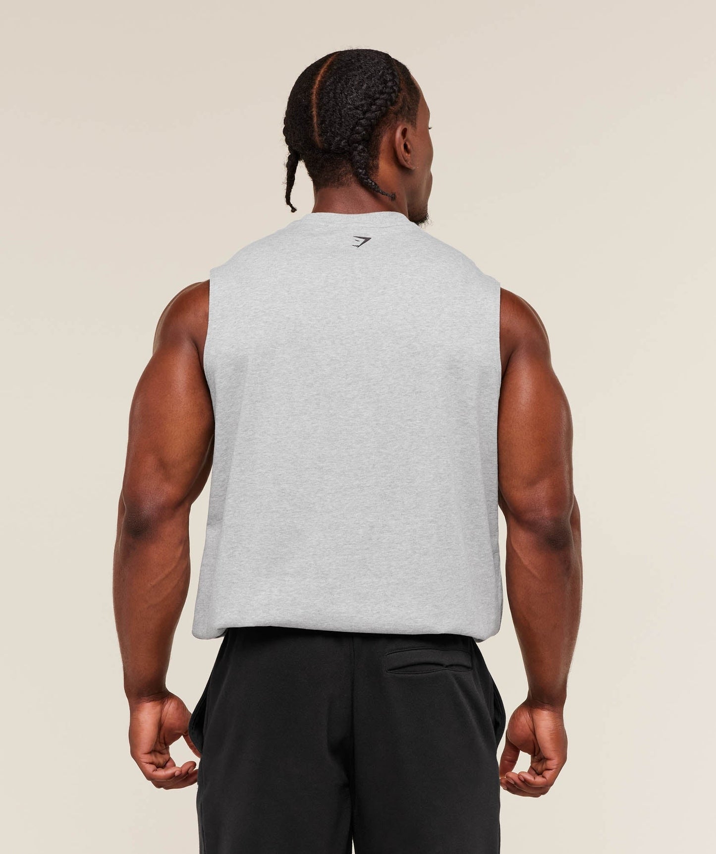 Gymshark Fade Graphic Tank - Light Grey Core Marl
