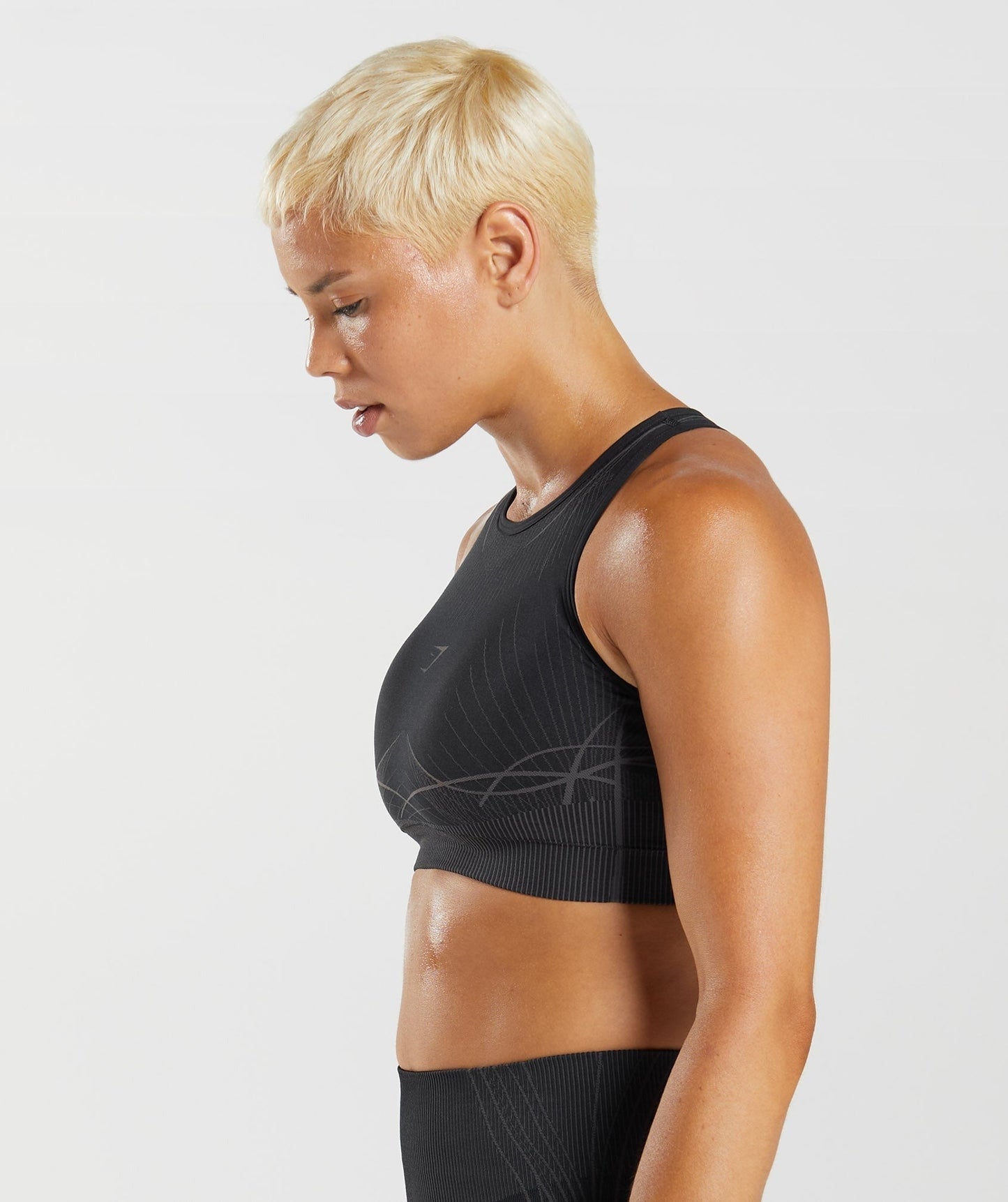 Gymshark Apex Seamless Sports Bra - Black/Onyx Grey