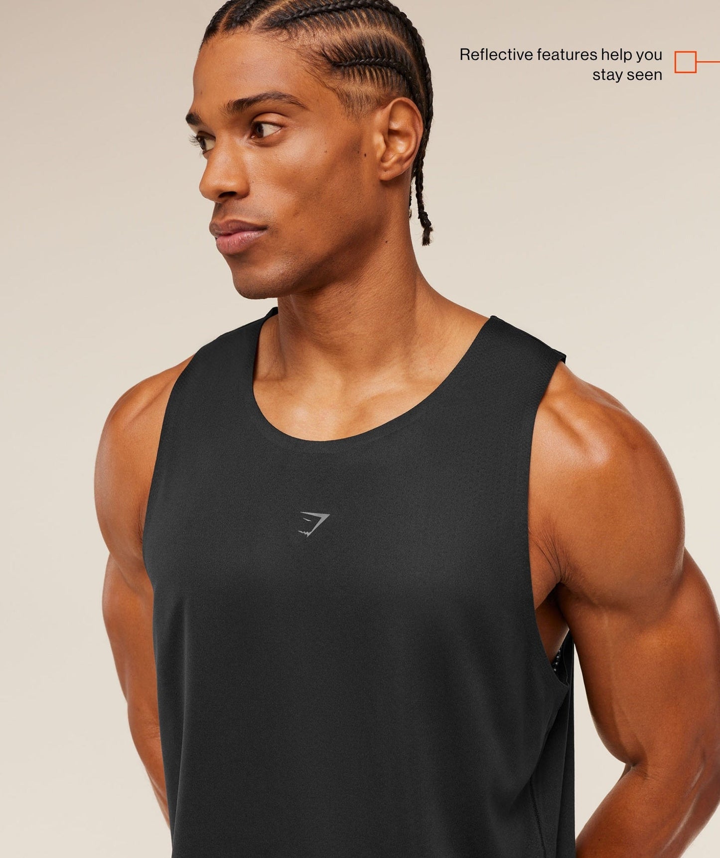 Gymshark Hybrid Engineered Jacquard Tank - Black