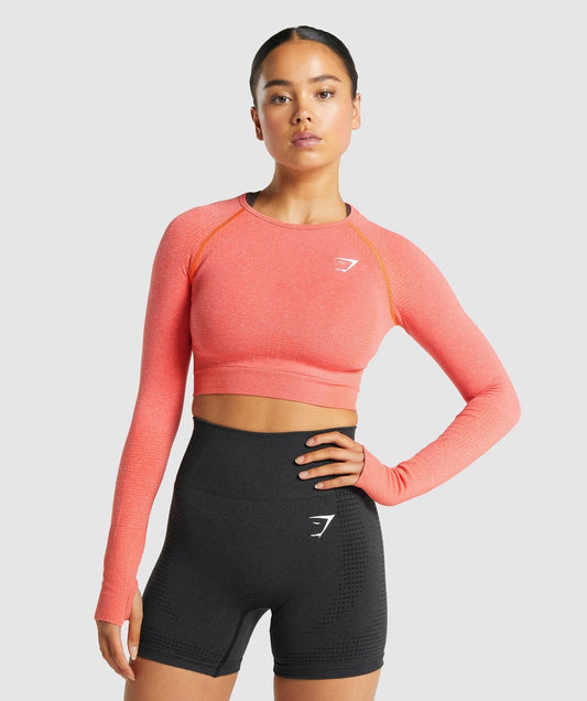 Gymshark Vital Crop Top - Orange Marl