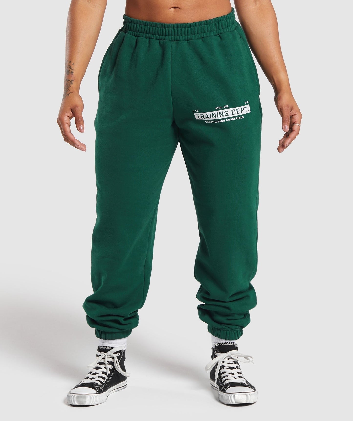 Gymshark Training Department Graphic Oversized Joggers - Conditioning Green