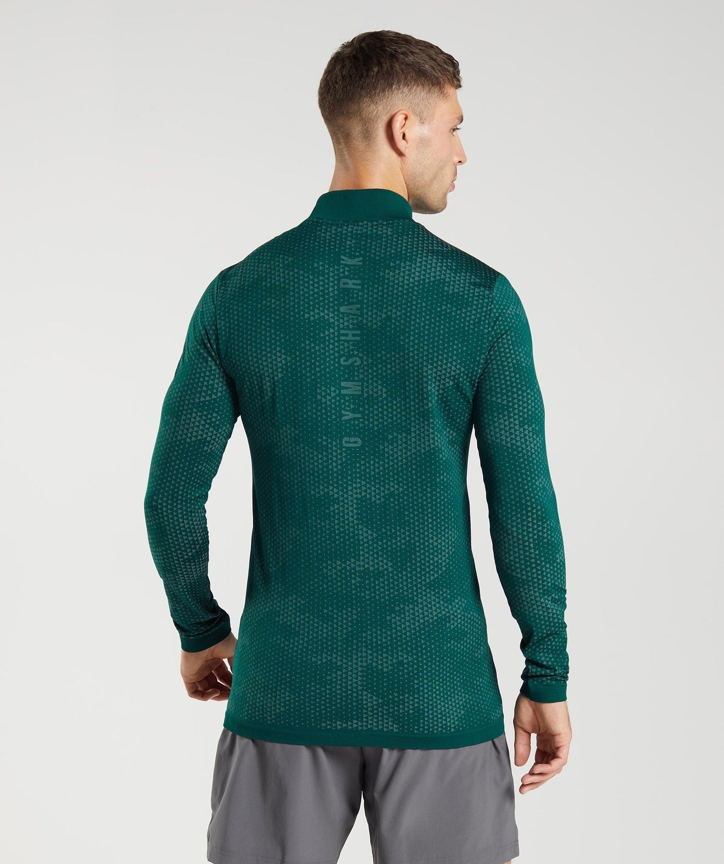 Gymshark Sport Seamless 1/4 Zip - Woodland Green/Hoya Green