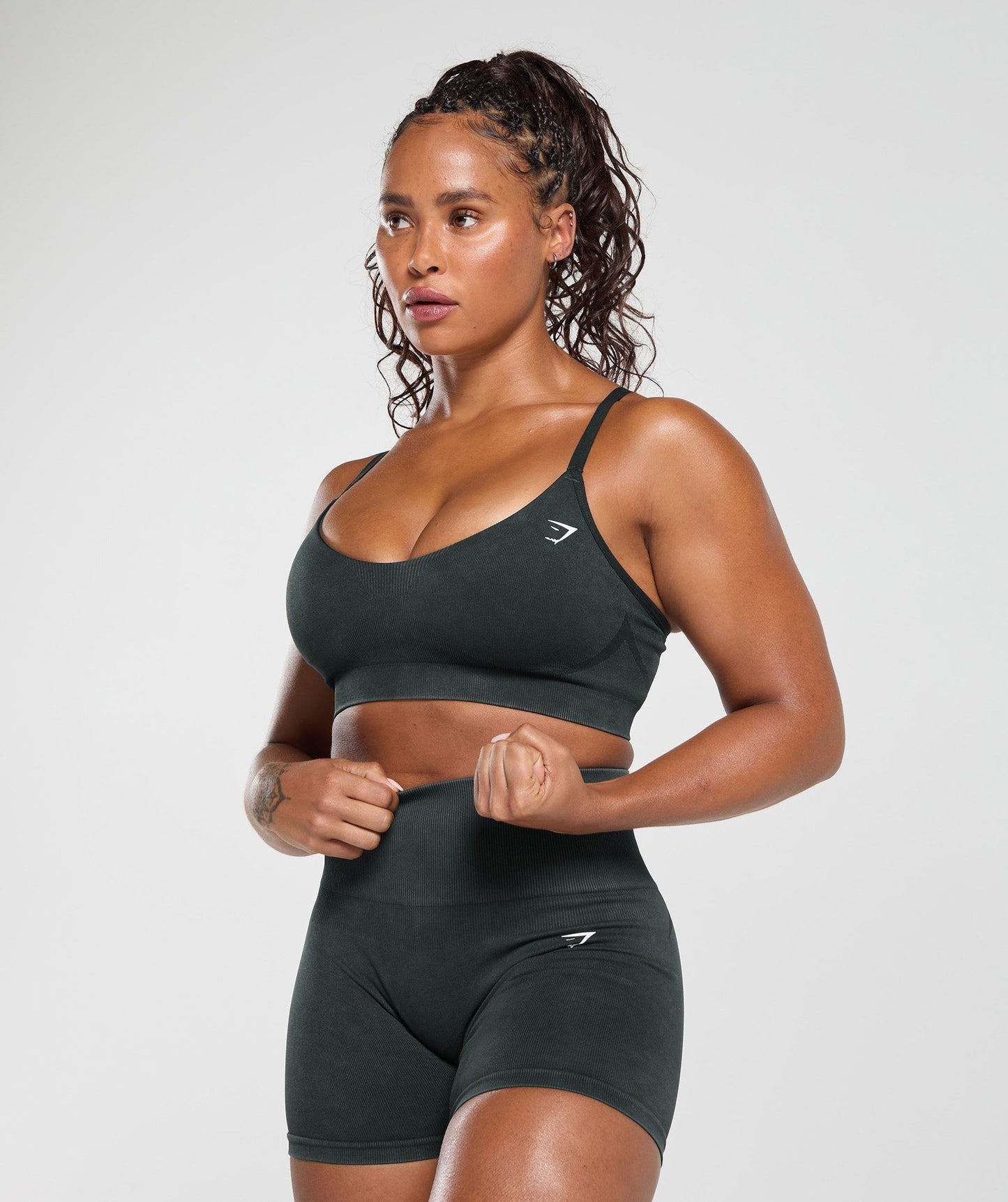 Gymshark Gains Seamless Washed Sports Bra - Black